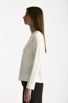 Maglia girocollo in cotone light bianco women Scaglione - 2