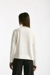 Maglia girocollo in cotone light bianco women Scaglione - 3