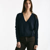 Maglia scollo a v in cotone blu women Scaglione - 6