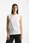 Canotta girocollo in super light cotton bianco women Scaglione - 1
