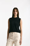 Gilet girocollo in maglia nero women Scaglione - 2