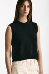 Gilet girocollo in maglia nero women Scaglione - 3