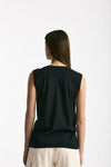 Canotta girocollo in super light cotton nero women Scaglione - 2
