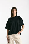 Maglia girocollo over nero women Scaglione - 1