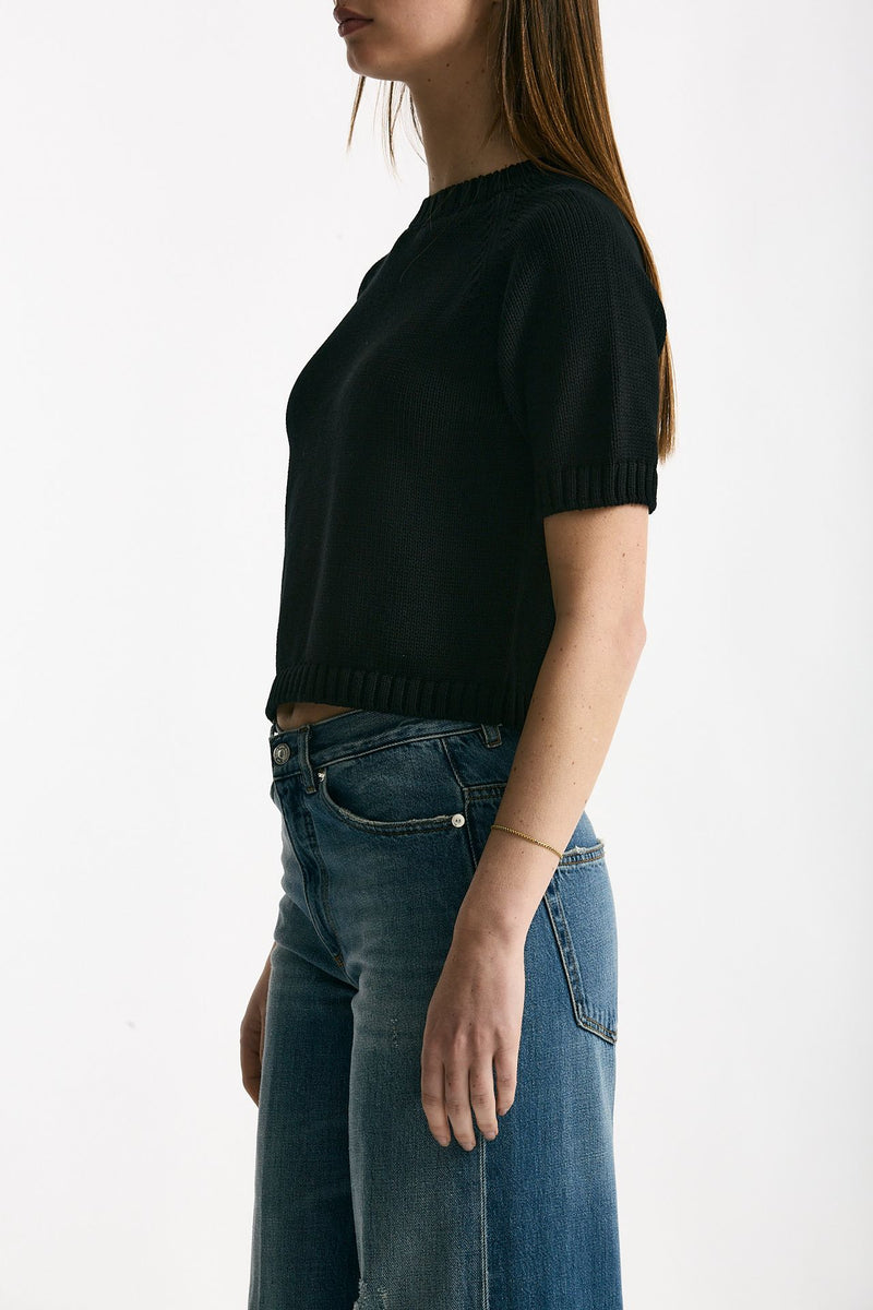 Maglia boxy nero women Scaglione - 2