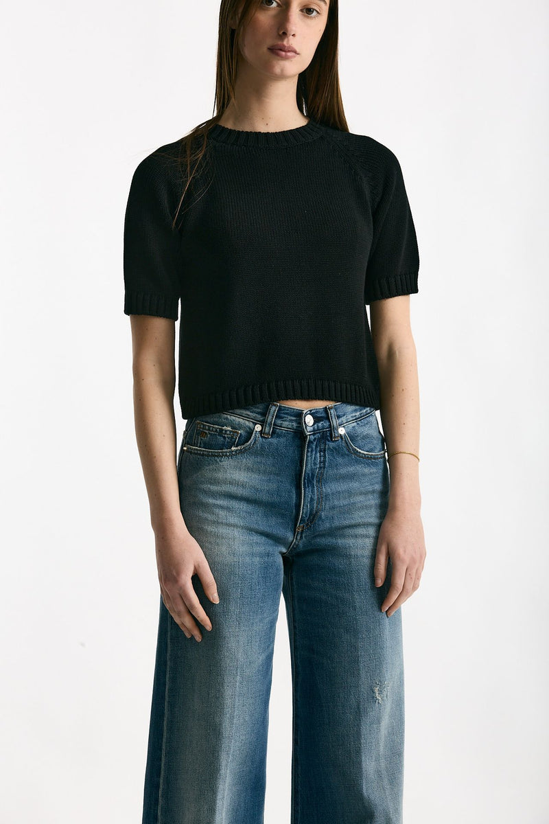 Maglia boxy nero women Scaglione - 4