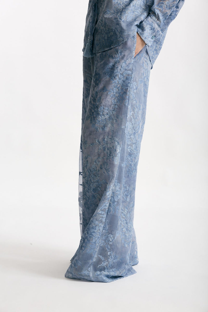 Pantalone in pizzo azzurro women Ermanno firenze - 3