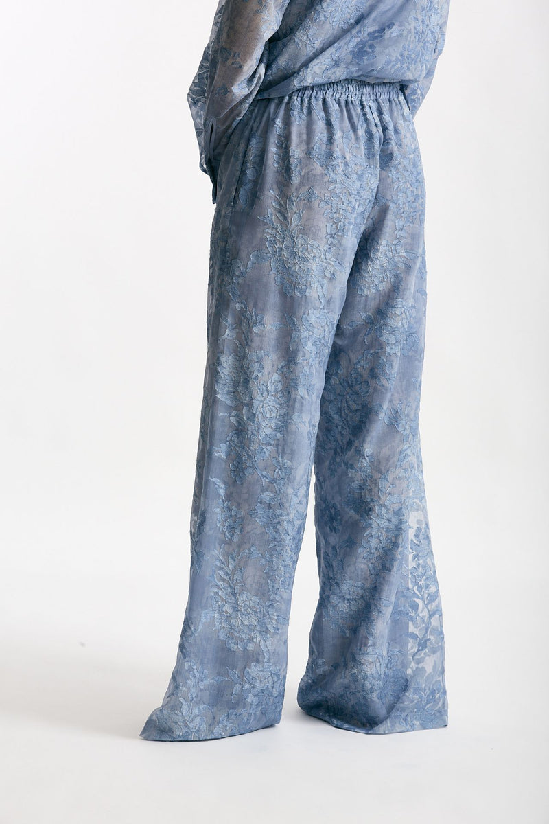 Pantalone in pizzo azzurro women Ermanno firenze - 4
