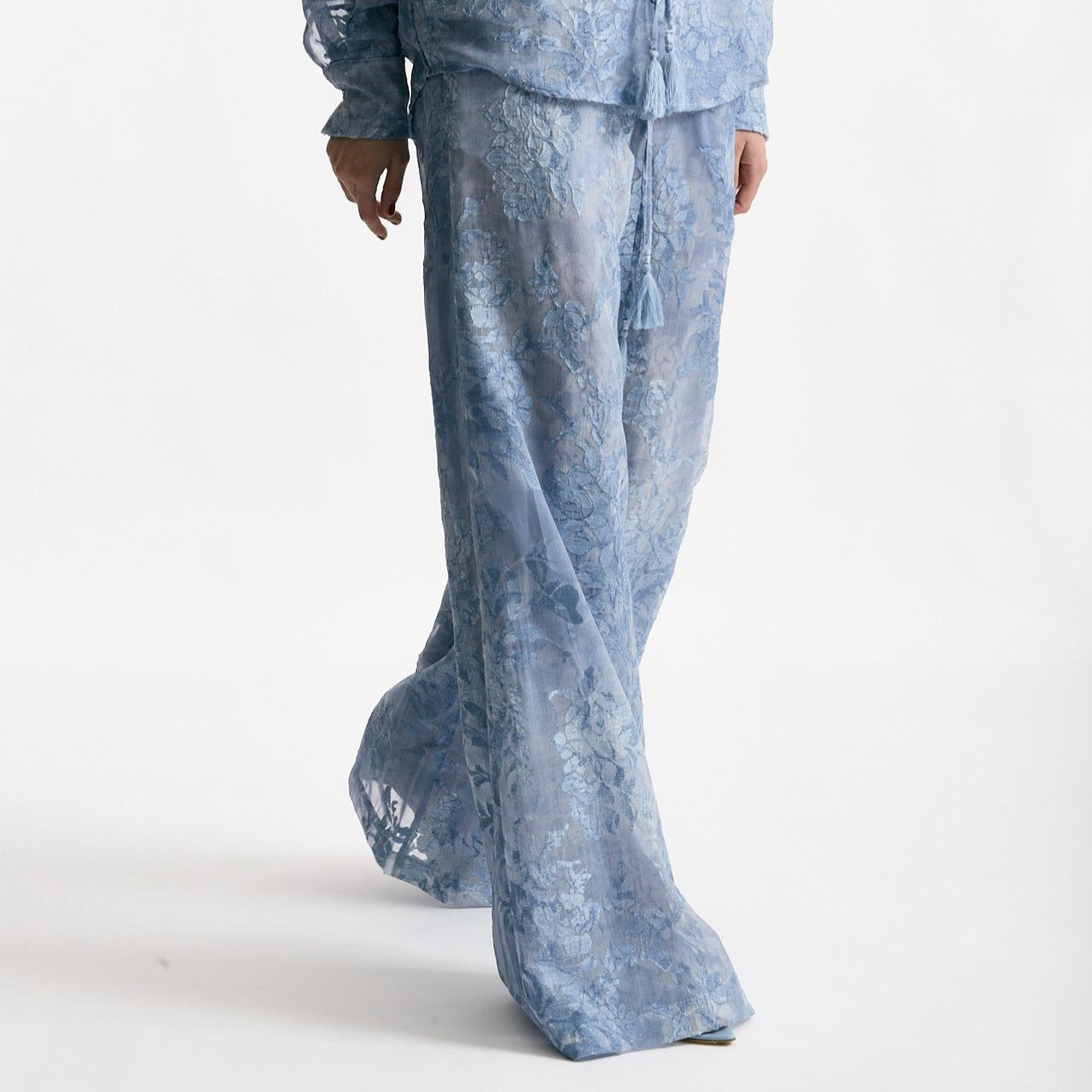 Pantalone in pizzo azzurro women Ermanno firenze - 7
