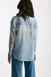 Camicia con applicazioni in pizzo rigata women Ermanno firenze - 3