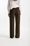Pantalone in lino e viscosa marrone women Ermanno firenze - 4