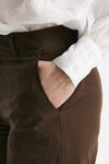 Pantalone in lino e viscosa marrone women Ermanno firenze - 5
