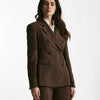 Giacca slim in lino e viscosa marrone women Ermanno firenze - 10