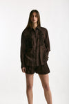 Camicia in lino e viscosa marrone women Ermanno firenze - 2