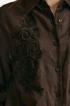 Camicia in lino e viscosa marrone women Ermanno firenze - 5