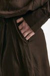 Shorts in lino e viscosa marrone women Ermanno firenze - 5