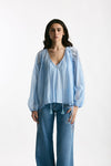 Camicia fluida azzurro cielo women Ermanno firenze - 1