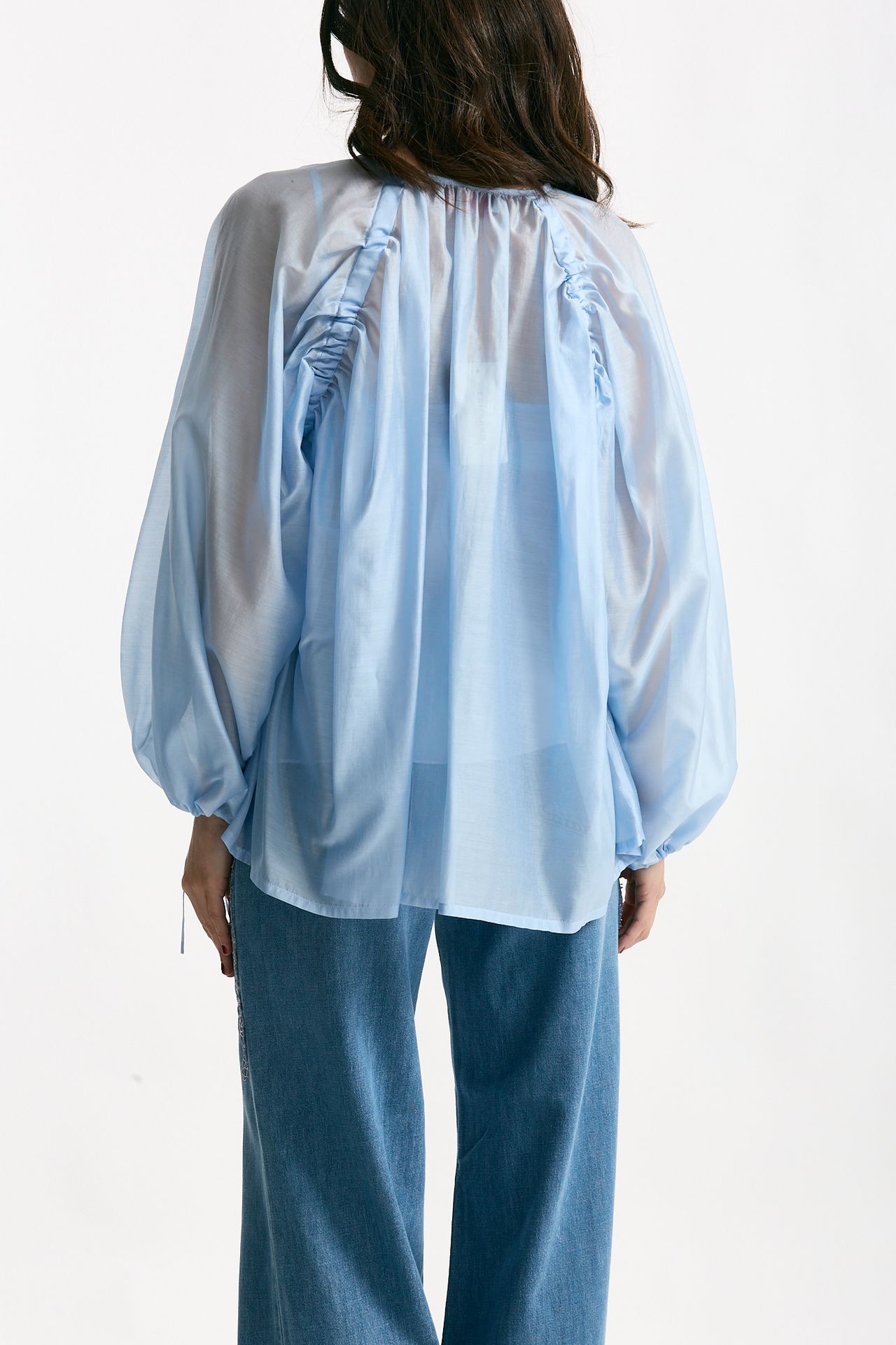 Camicia fluida azzurro cielo women Ermanno firenze - 3