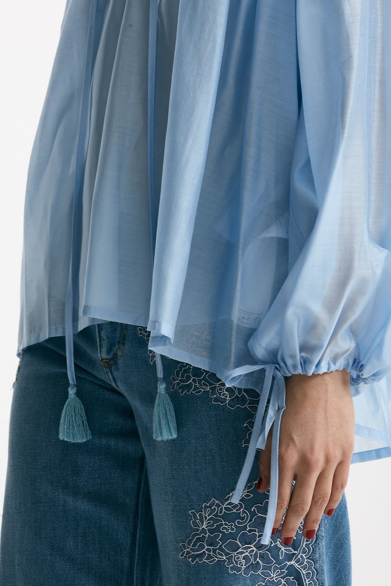 Camicia fluida azzurro cielo women Ermanno firenze - 6