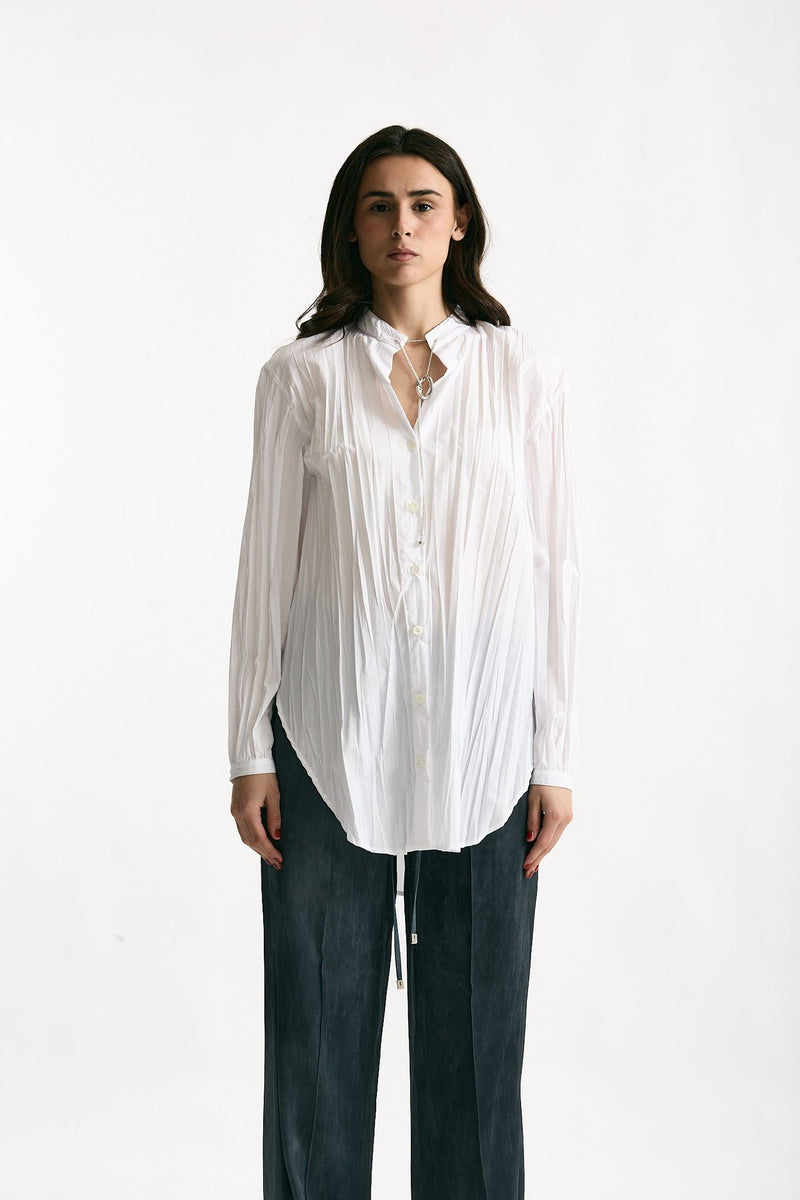 Camicia coreana plissè bianco women Seafarer - 2