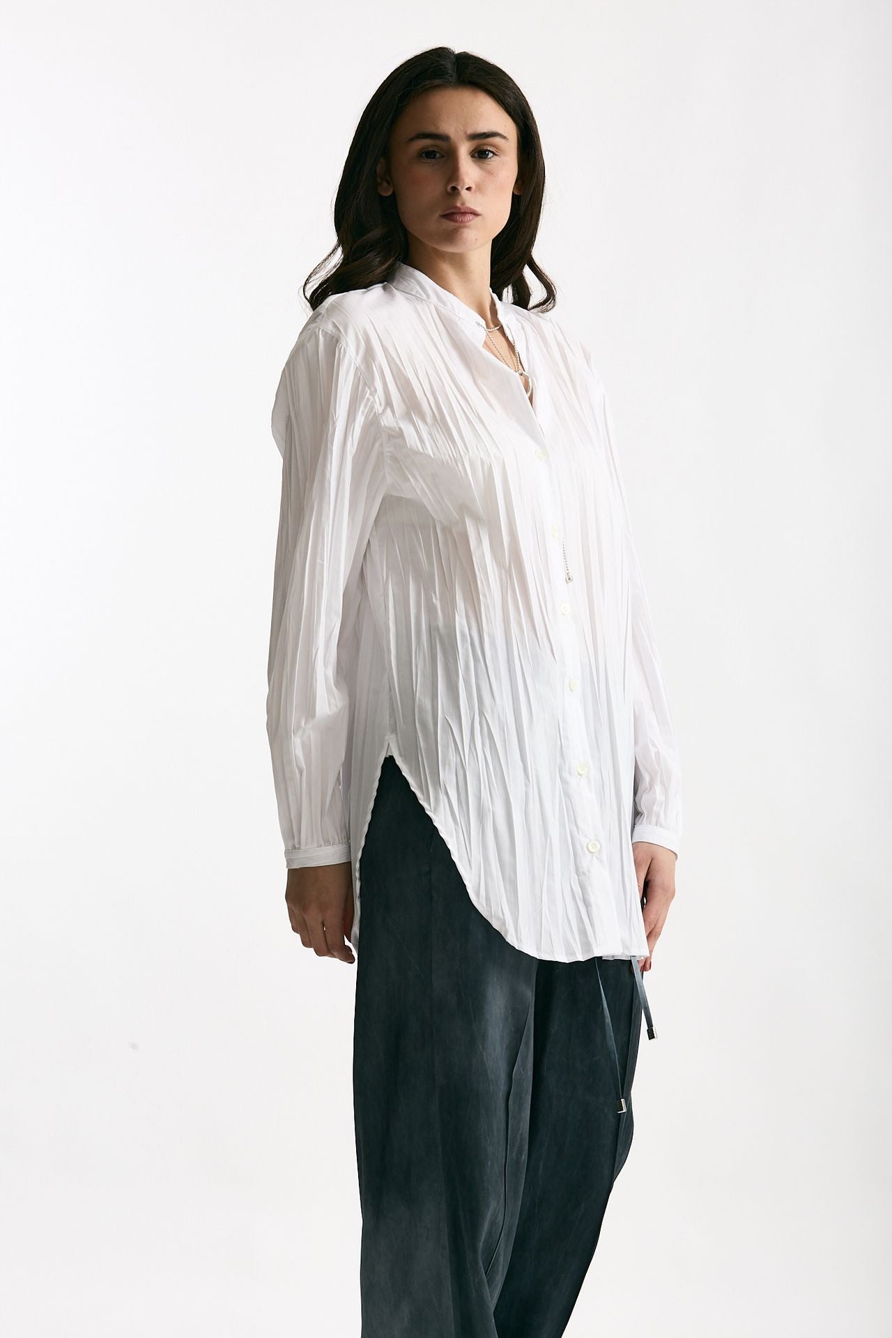 Camicia coreana plissè bianco women Seafarer - 4
