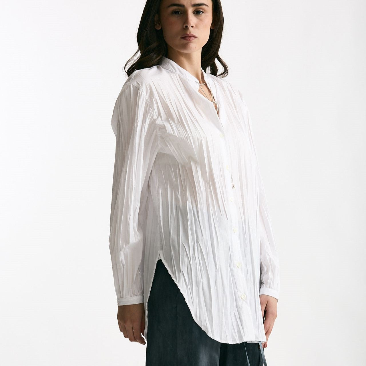 Camicia coreana plissè bianco women Seafarer - 6