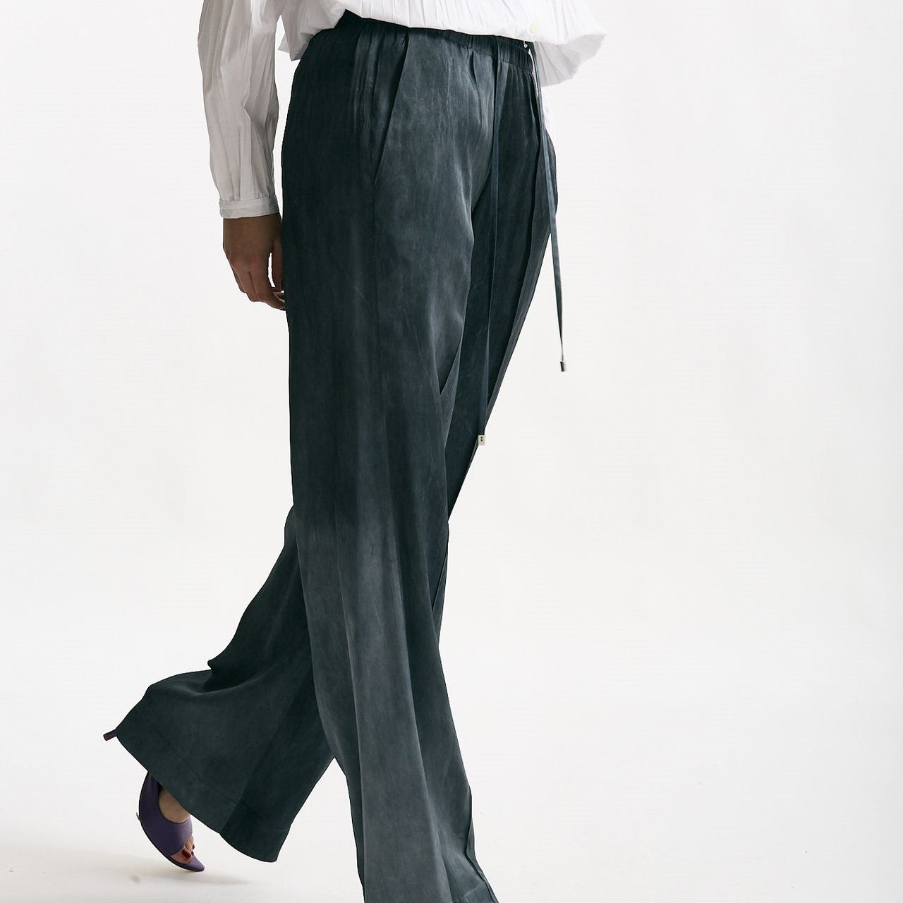 Pantalone fluido grigio lavato women Seafarer - 6