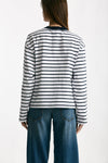 T-shirt girocollo rigata bianca e blu women Seafarer - 3