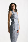 Top in micro-fantasia azzurro women Seafarer - 4