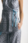 Top in micro-fantasia azzurro women Seafarer - 5
