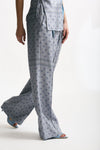 Pantalone fluido microfantasia azzurro women Seafarer - 4