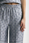 Pantalone fluido microfantasia azzurro women Seafarer - 5