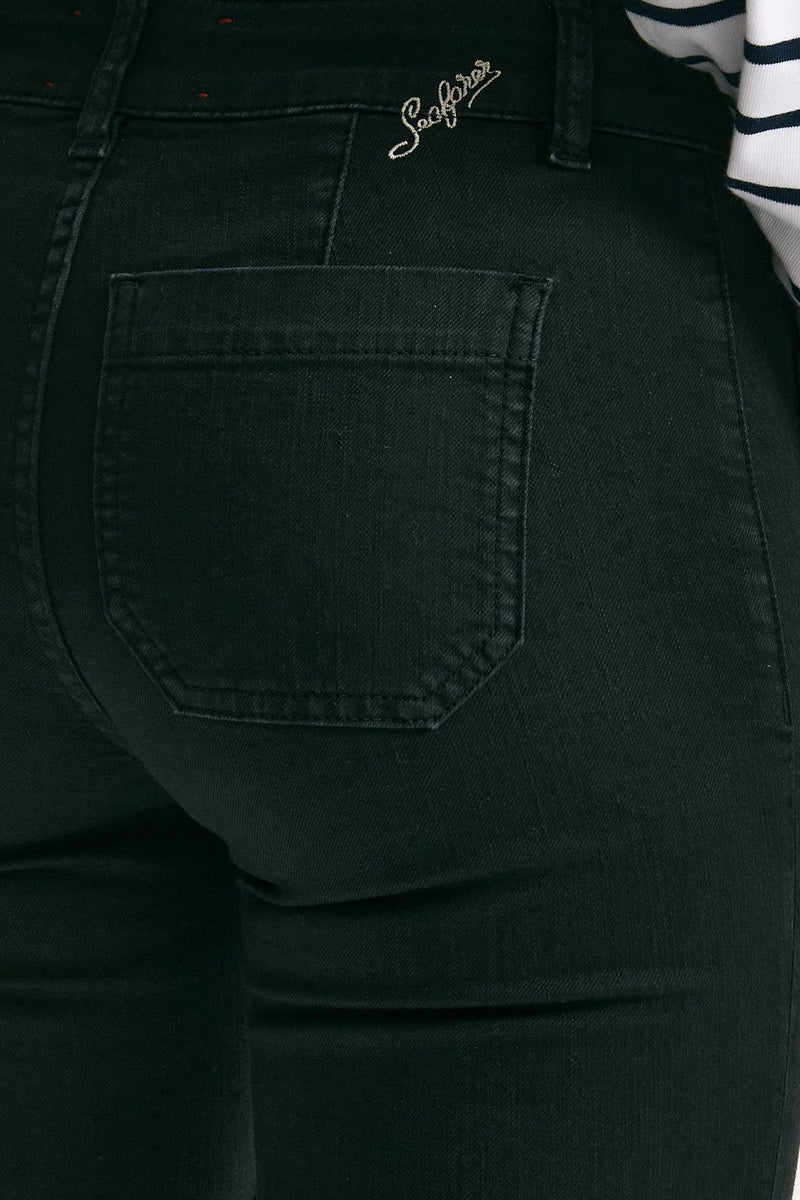 Jeans slim vita regolare nero women Seafarer - 5