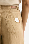 Jeans in lino CARMEN Vita alta cammello women Siviglia - 6