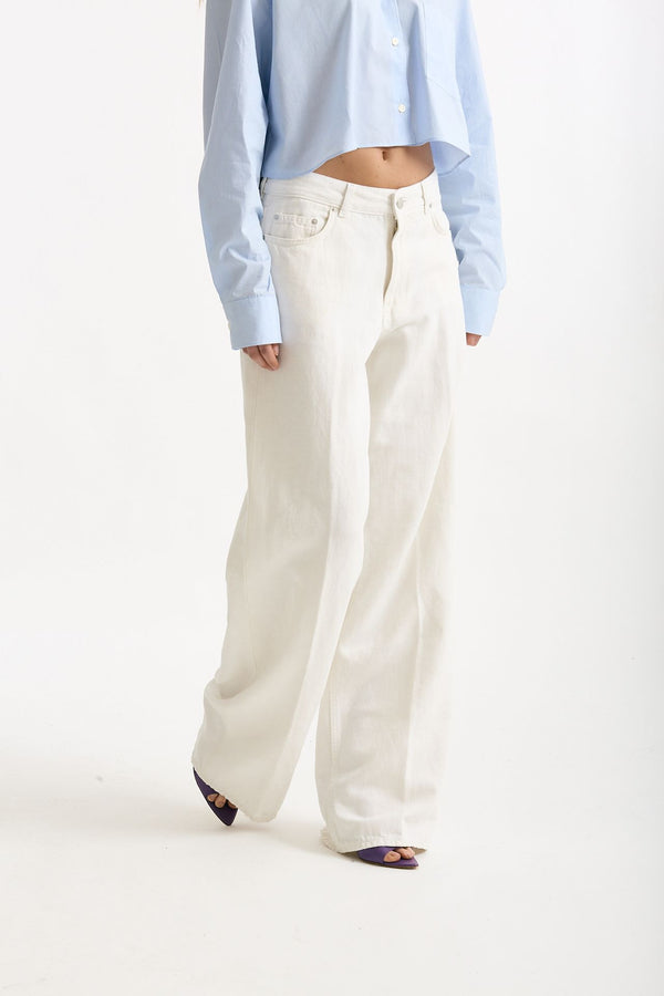 Jeans ANNA palazzo bianco women Siviglia