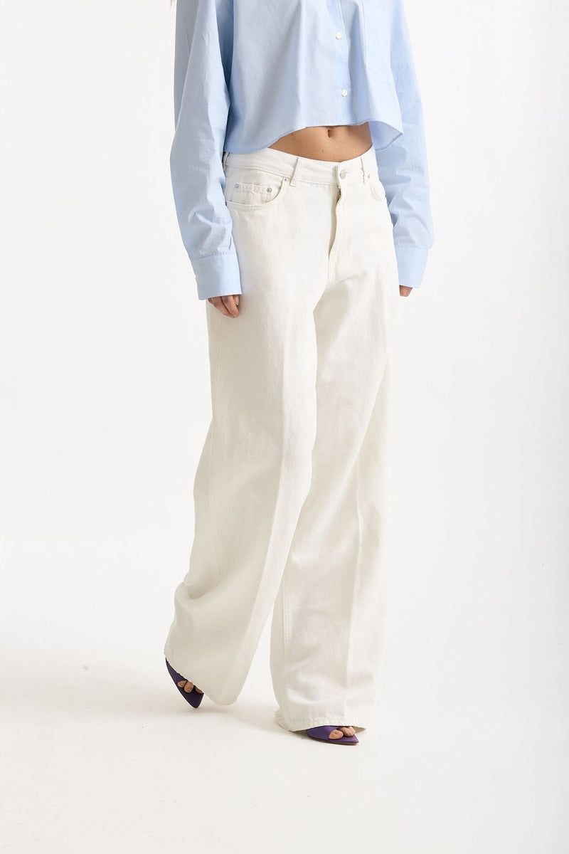 Jeans ANNA palazzo bianco women Siviglia - 1