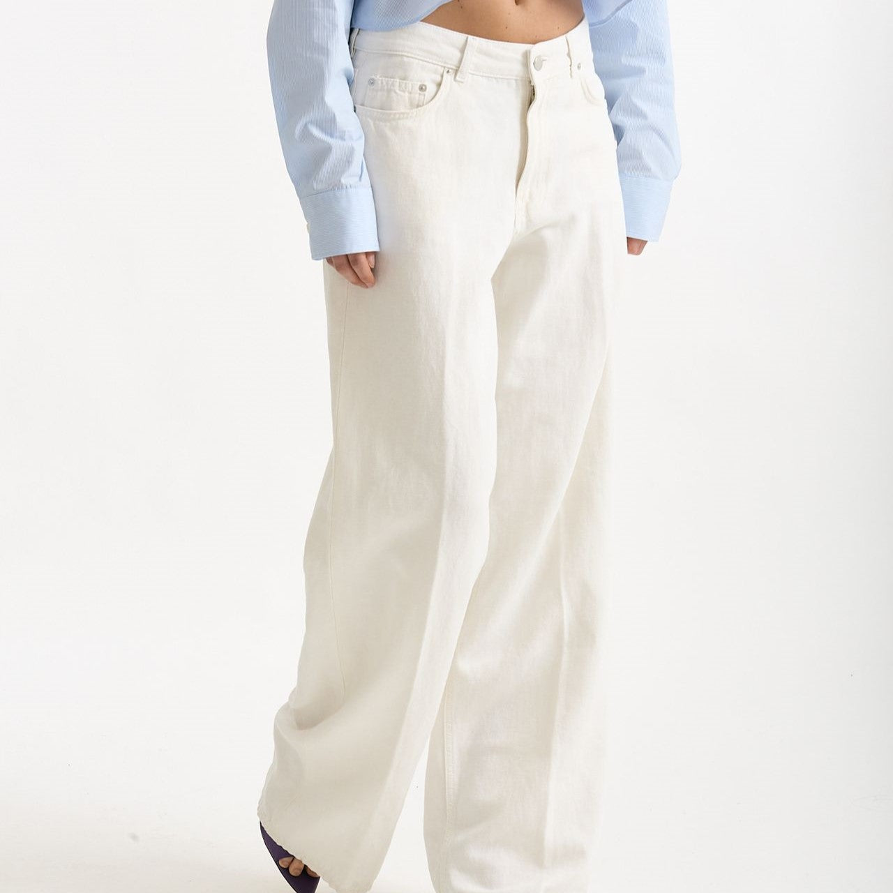 Jeans ANNA palazzo bianco women Siviglia - 7