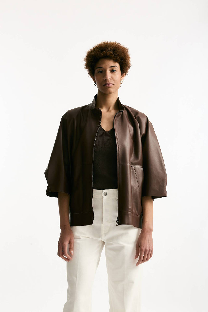 Giubbino kimono over cuoio women Myskin - 1