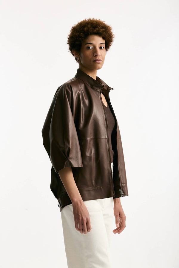 Giubbino kimono over cuoio women Myskin