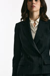 Tailleur gessato tinta su tinta JEMMA nero women Tagliatore - 5
