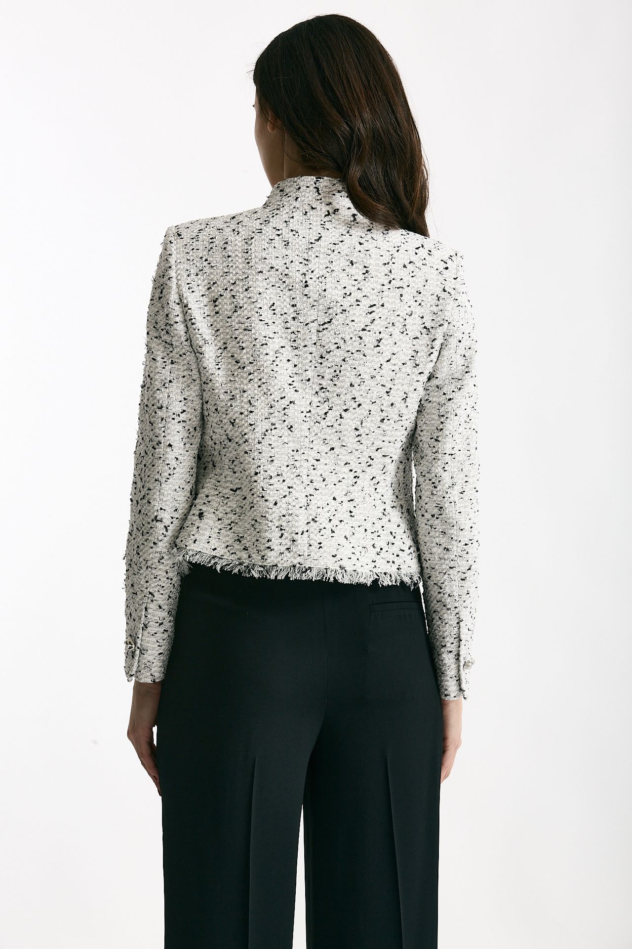 Giacca slim JEMMA lavorato bianco e nero women Tagliatore - 3