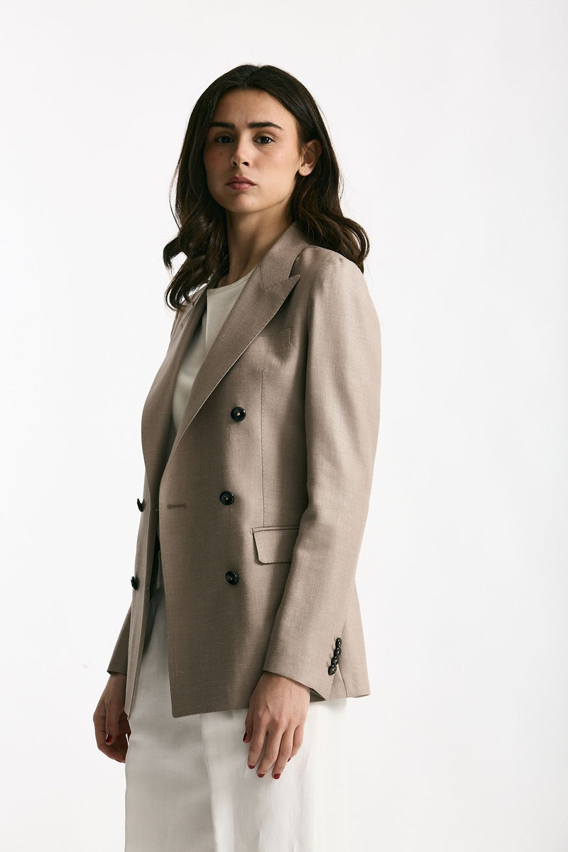 Blazer PARIGI in misto lana beige women Tagliatore - 1