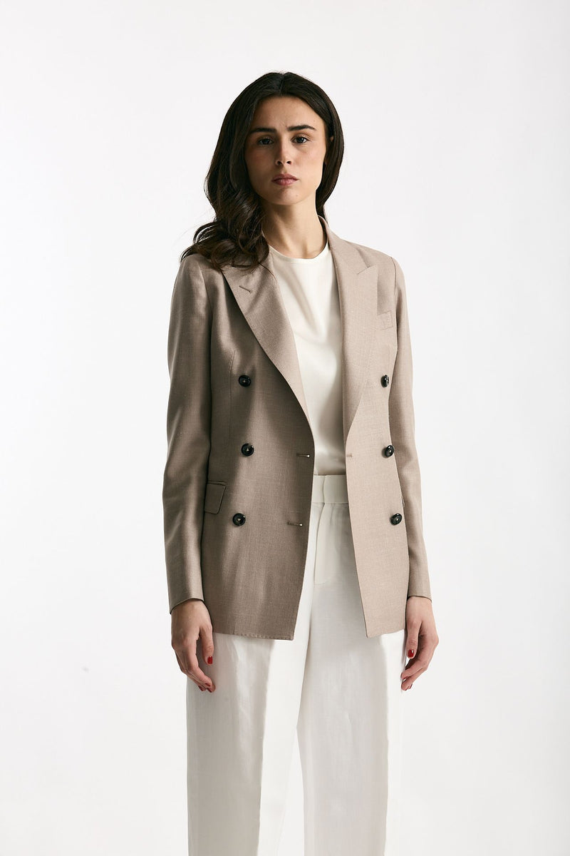 Blazer PARIGI in misto lana beige women Tagliatore - 2