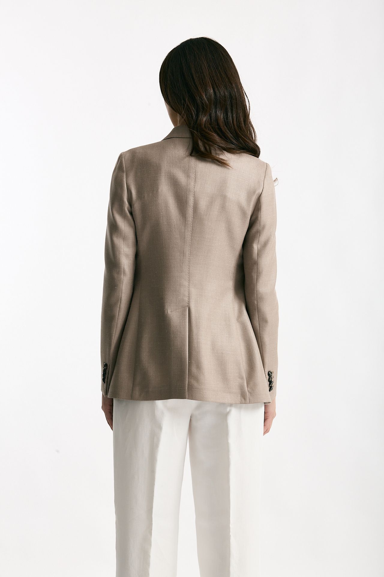 Blazer PARIGI in misto lana beige women Tagliatore - 3