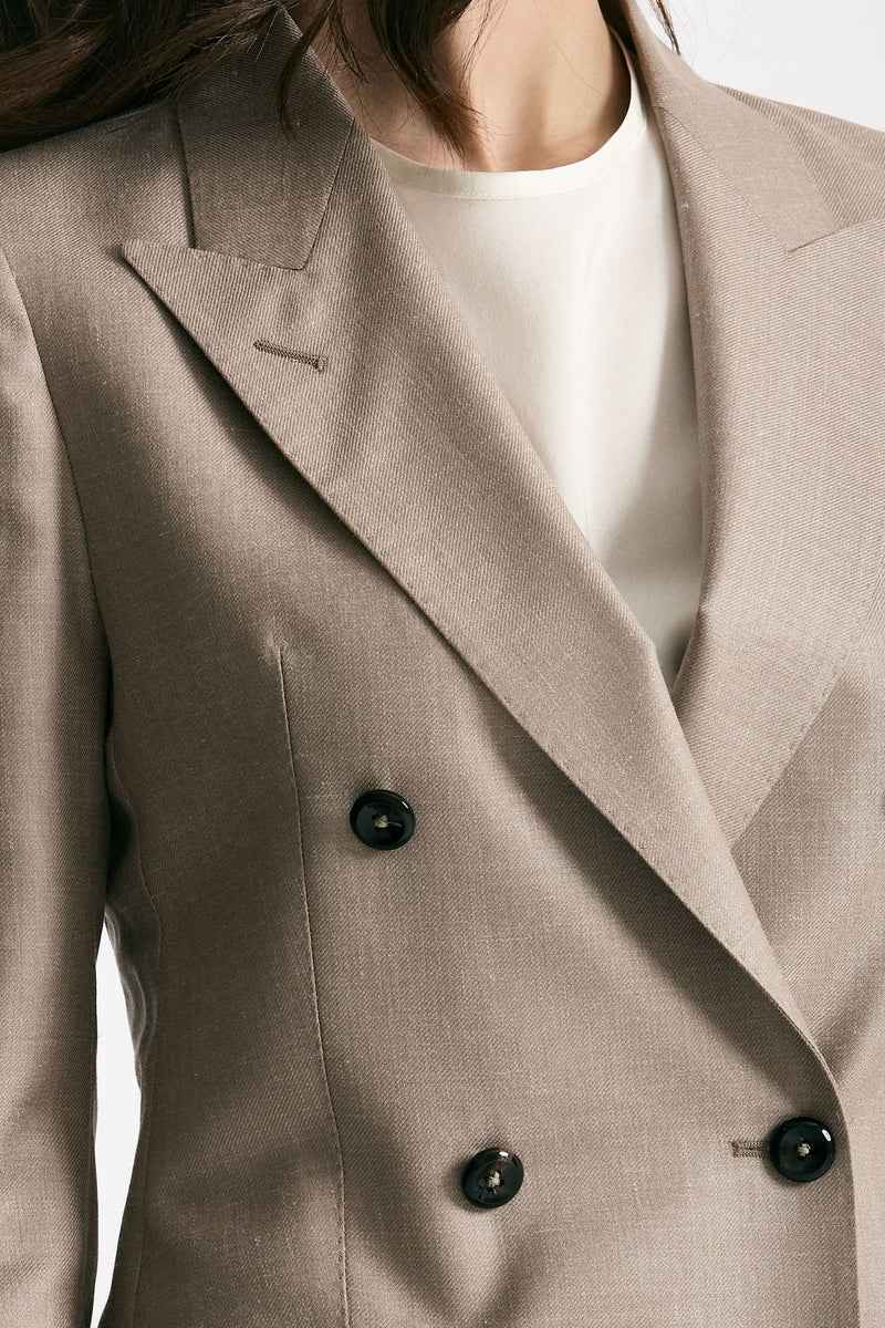 Blazer PARIGI in misto lana beige women Tagliatore - 4