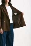 Blazer ROSI in viscosa e lino marrone women Tagliatore - 6
