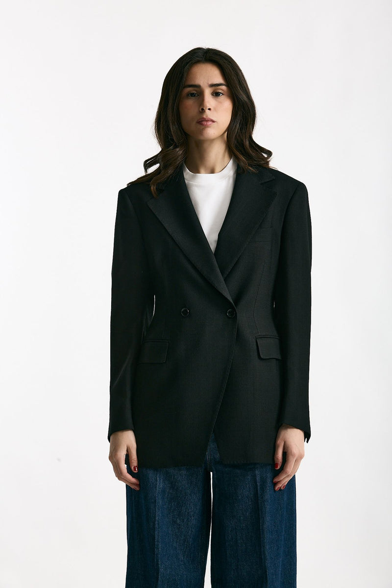 Blazer doppiopetto nero women Tagliatore - 1