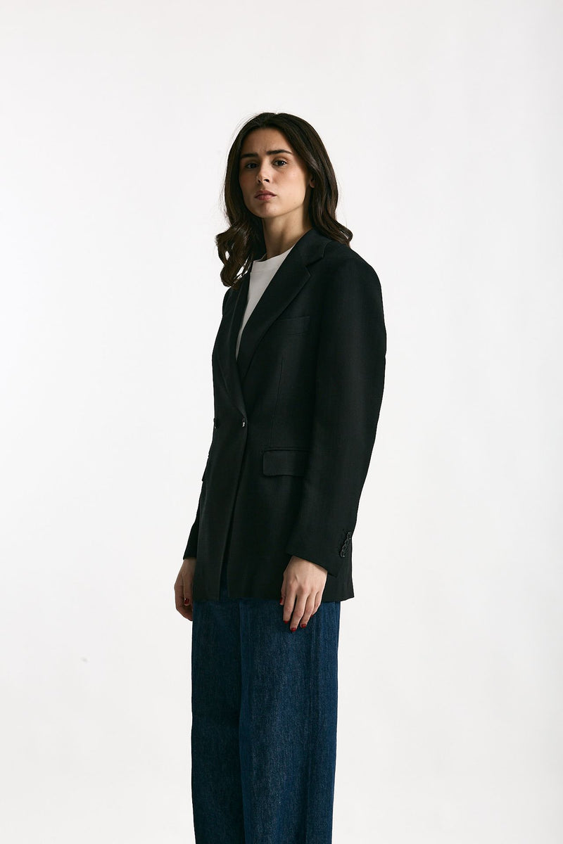 Blazer doppiopetto nero women Tagliatore - 2