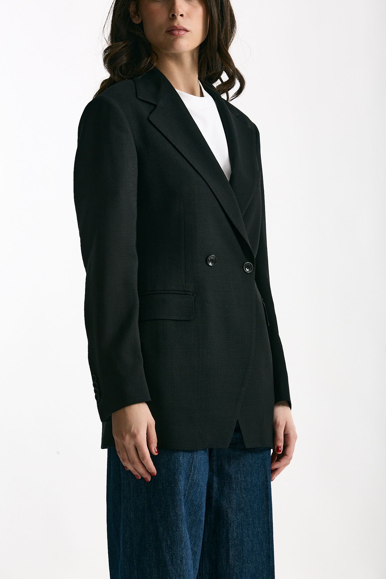 Blazer doppiopetto nero women Tagliatore - 4