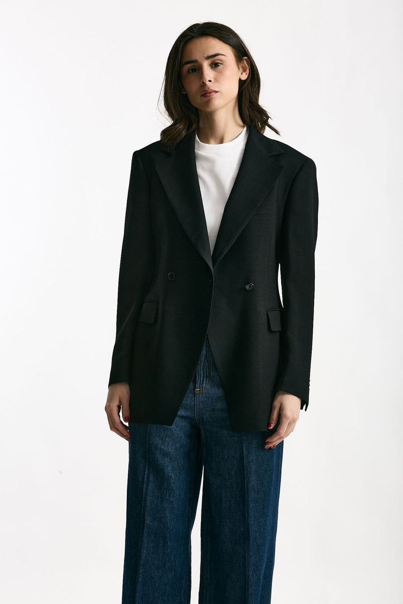 Blazer doppiopetto nero women Tagliatore - 5